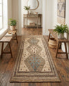 Savannah Threads Collection Area Rug -  Pampas Runner Beige  lifestyle 45