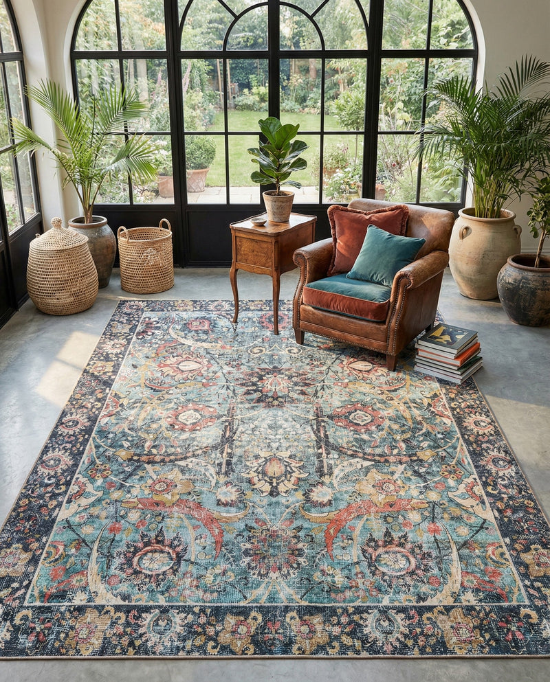 Heritage Elegance Collection Area Rug -  Topkapi Rectangle Vintage Green  lifestyle 51