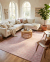 Mediterranean Lattice Collection Area Rug - Santorini (Pink) Rectangle Pink  lifestyle 9