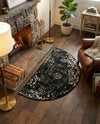 Riviera Elegance Collection Area Rug - Antibes (Black) Hearth Black  lifestyle 94