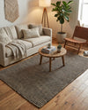 Sequoia Handwoven Jute Collection Area Rug - Aspen Rectangle Black and White  lifestyle 11