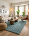 Plush Oasis Collection Area Rug - Serenity (Light Slate Blue) Rectangle Light Slate Blue  lifestyle 18