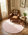 Berkshire Estate Collection Area Rug - Windsor (English Rose) Round English Rose  lifestyle 47