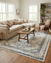 Savannah Elegance Collection Area Rug -  Tybee (Gray Blue) Rectangle Gray Blue  lifestyle 17