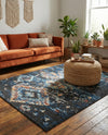 Tangier Treasures Collection Area Rug -  Fez Rectangle Navy Blue  lifestyle 20