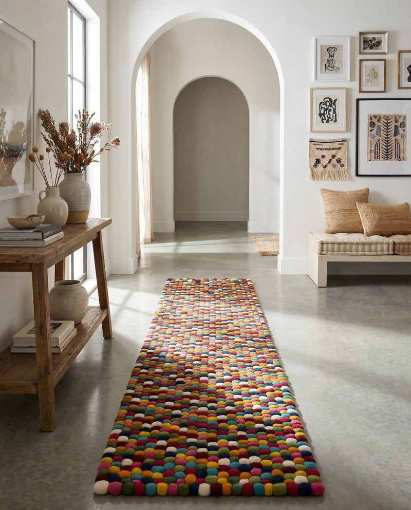 Woolen Sphere Collection Area Rug - Orbsburg (Multi) Runner Multi  lifestyle 48