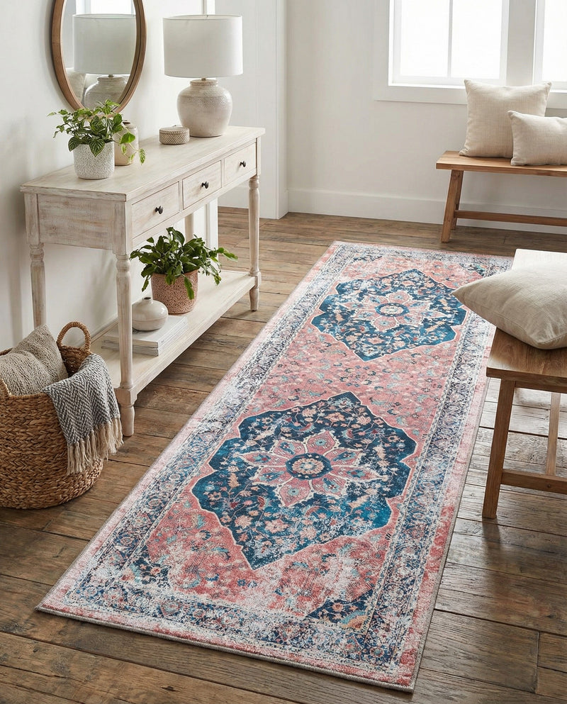 Laguna Sands Collection Area Rug -  Zuma Runner Navy Blue  lifestyle 61