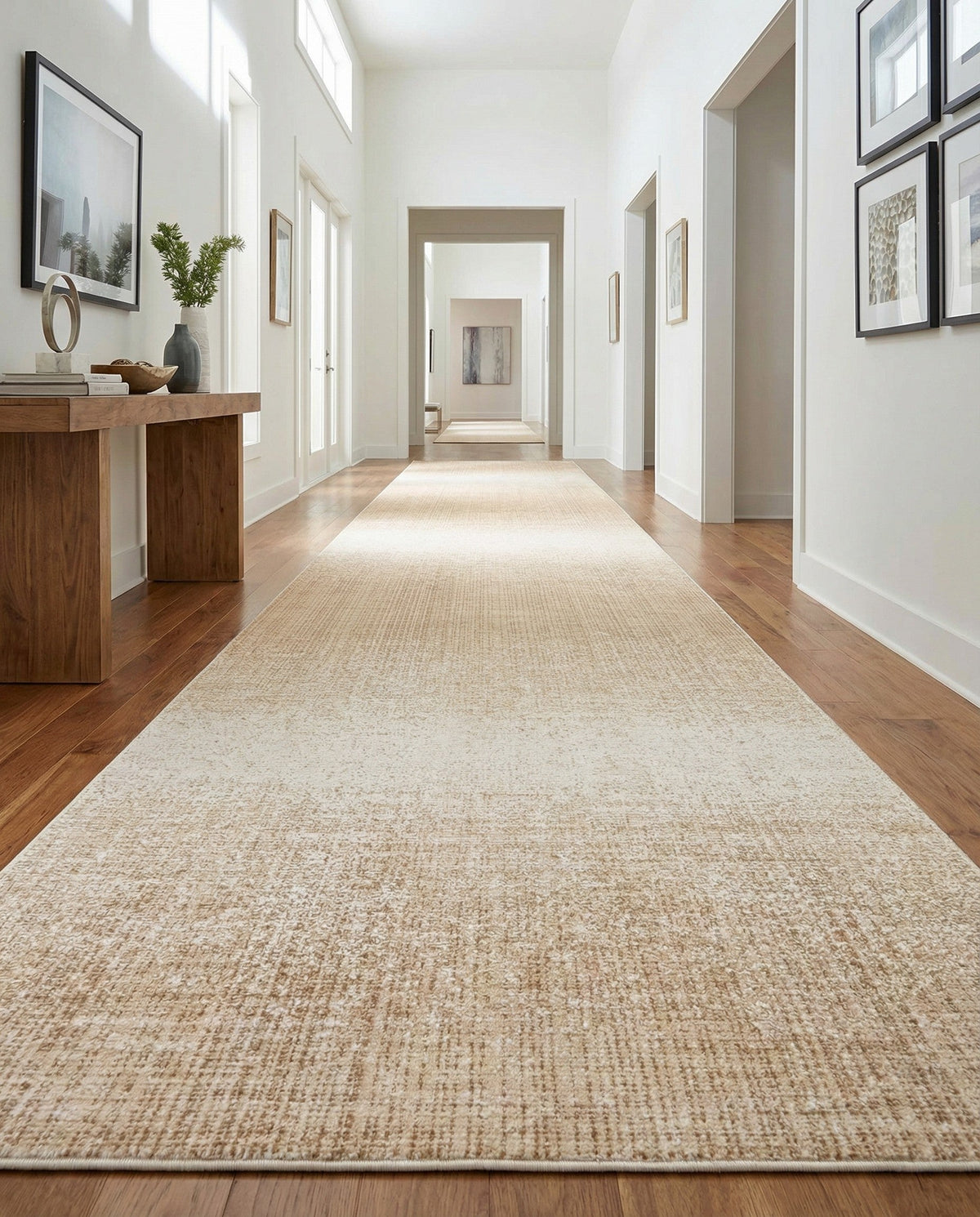 Jewel Oasis Collection Area Rug - Sapphire (Ivory) Runner Ivory  lifestyle 159
