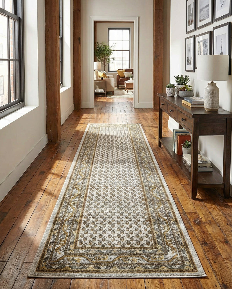 Soho Elegance Collection Area Rug -  Mercer (Beige) Runner Beige  lifestyle 47