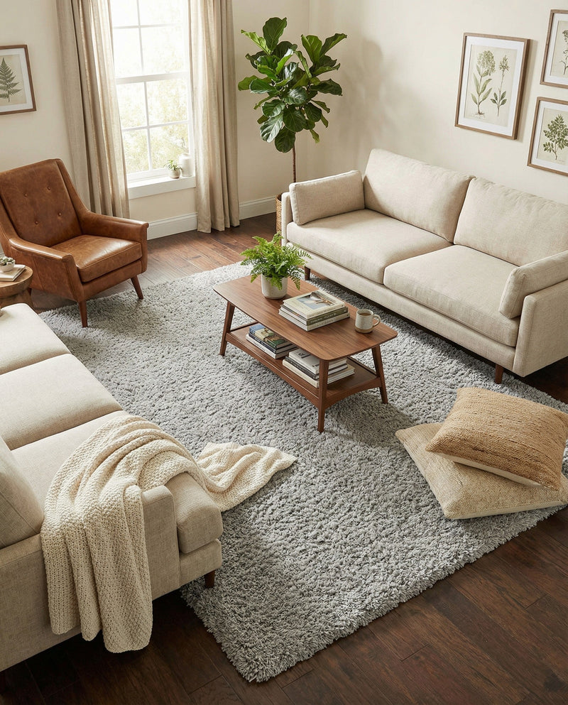 Eternal Plush Oasis Collection Area Rug -  Tranquility (Ash) Rectangle Ash  lifestyle 24