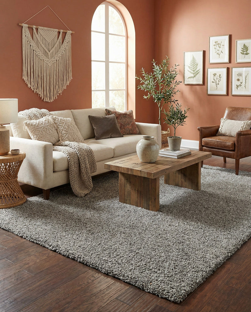 Plush Oasis Collection Area Rug - Serenity (Cloud Gray) Rectangle Cloud Gray  lifestyle 30