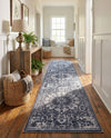 Baroque Era Collection Area Rug - Versailles (Dark Gray) Runner Dark Gray  lifestyle 31