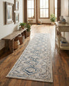 Savannah Elegance Collection Area Rug -  Tybee (Gray Blue) Runner Gray Blue  lifestyle 46