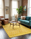 Marrakech Lattice Collection Area Rug - Medina (Yellow) Rectangle Yellow  lifestyle 4
