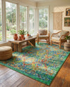 Caribbean Cove Collection Area Rug -  Dominica Rectangle Green  lifestyle 10