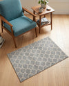 Lattice Gardens Collection Area Rug -  Bloomfield (Light Gray) Rectangle Light Gray  lifestyle 18