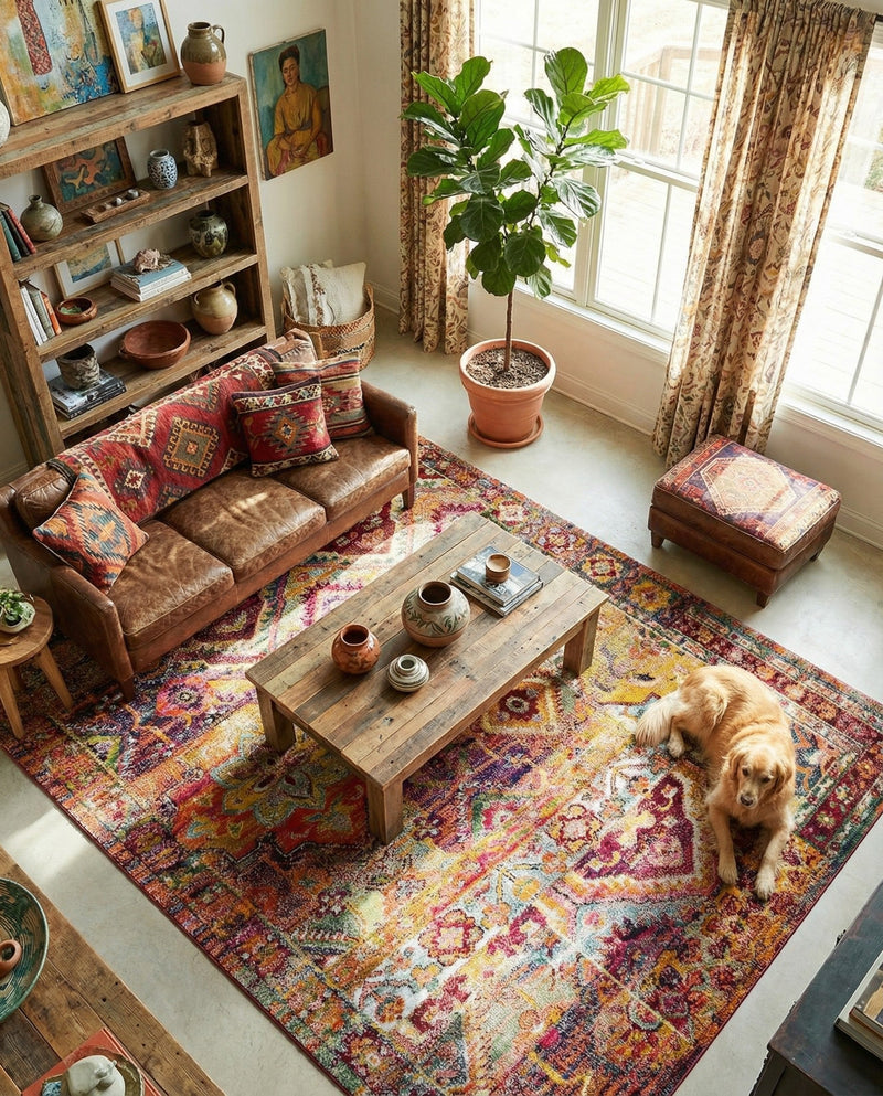 Sierra Collection Area Rug -  Catalina Rectangle Multi  lifestyle 15