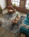 Trellis Mosaic Collection Area Rug - Arborville (Blue Multi) Square Blue Multi  lifestyle 79