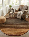 Bistro Lounge Collection Area Rug -  Cortado Round Beige  lifestyle 38
