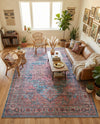 Zahara Oasis Collection Area Rug -  Fez Rectangle Blue  lifestyle 6