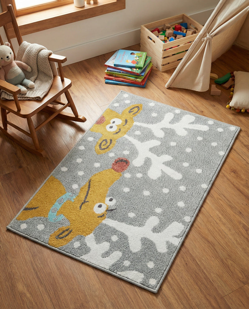 Wonder Tykes Collection Area Rug -  Mystic Rectangle Gray  lifestyle 3