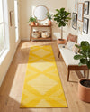 Seychelles Stripes Collection Area Rug - Mahe (Yellow) Runner Yellow  lifestyle 23
