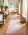 Dover Terrace Collection Area Rug - Marina (Pink) Runner Pink  lifestyle 33