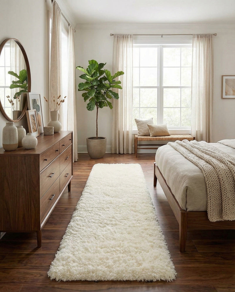 Eternal Plush Oasis Collection Area Rug -  Tranquility (Pearl) Runner Pearl  lifestyle 64