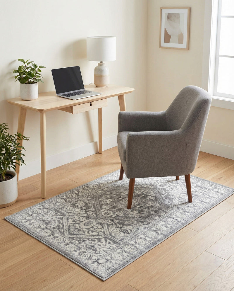 Charleston Elegance Collection Area Rug - Harborview Rectangle Gray  lifestyle 31