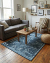 Aegean Elegance Washables Collection Area Rug - Santorini Rectangle Navy Blue  lifestyle 33