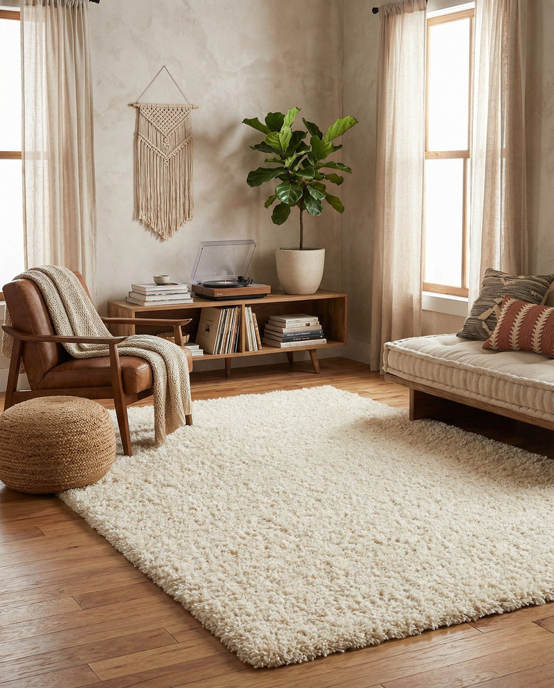 Eternal Plush Oasis Collection Area Rug -  Tranquility (Pearl) Rectangle Pearl  lifestyle 21