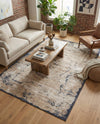 Coastal Manor Collection Area Rug -  Tidewater Rectangle Cream  lifestyle 12