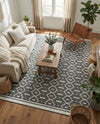 Copenhagen Edge Collection Area Rug -  Tivoli Rectangle Gray  lifestyle 17