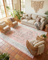Adriana Terrace Collection Area Rug - Capri (Rose) Rectangle Rose  lifestyle 6