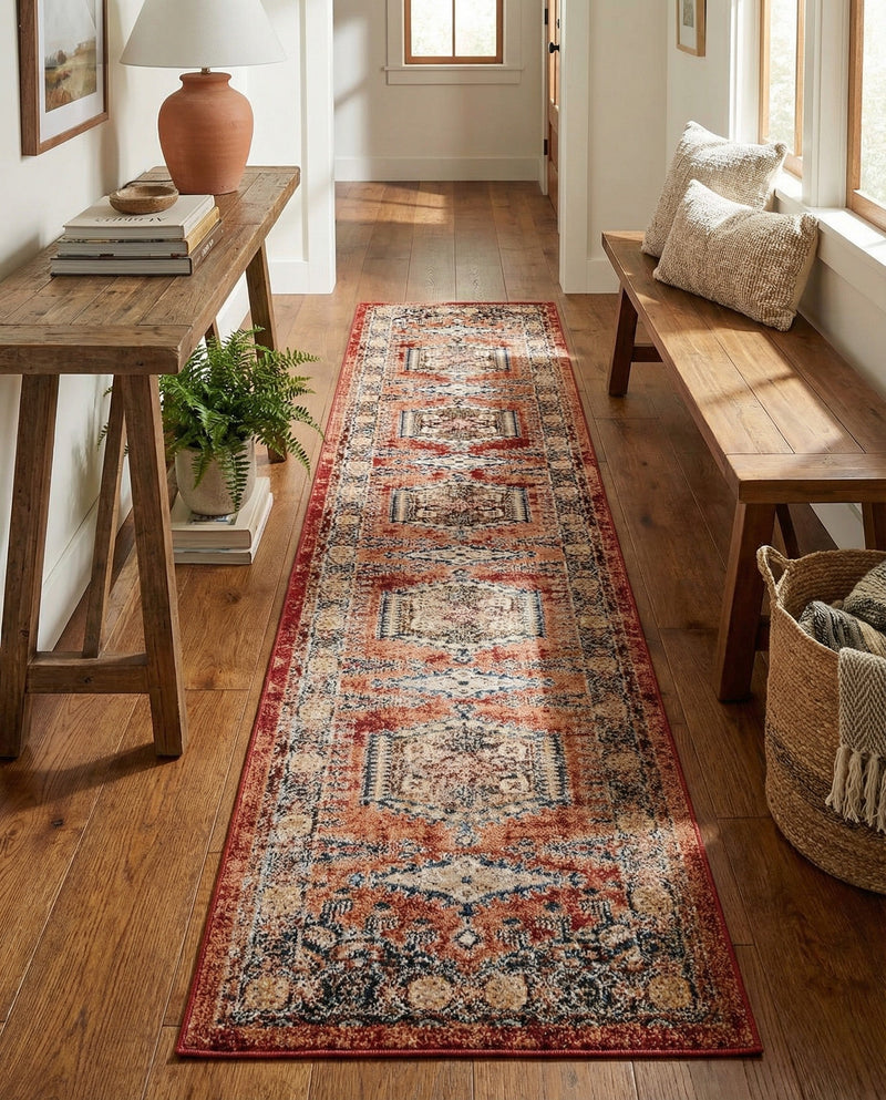 Eden Oasis Collection Area Rug -  Refuge (Terracotta) Runner Terracotta  lifestyle 63