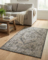 Patio Heritage Collection Area Rug -  Augusta (Charcoal) Rectangle Charcoal  lifestyle 23