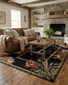 Rural Charm Collection Area Rug - Meadowbrook Rectangle Black  lifestyle 11