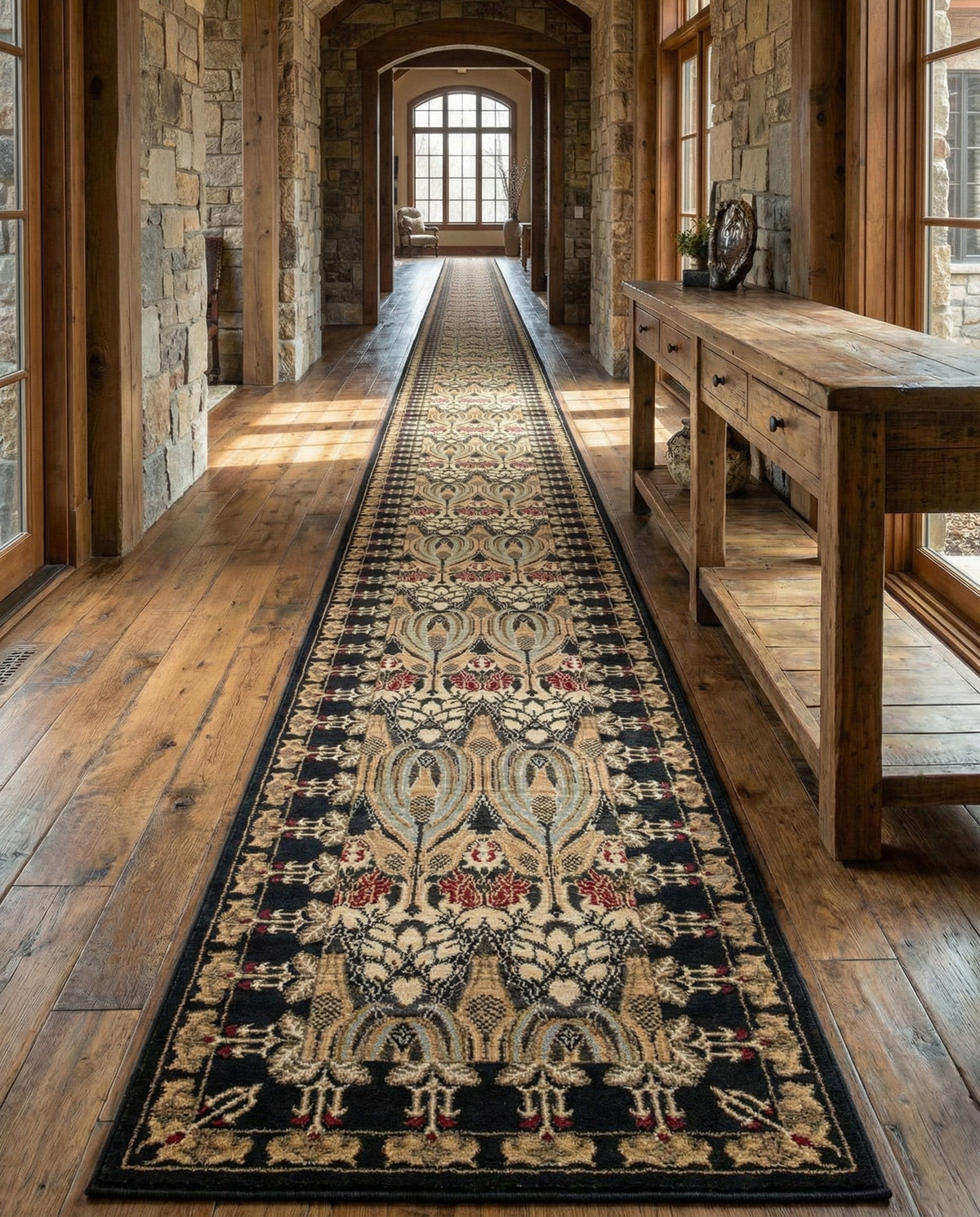 Chelsea Elegance Collection Area Rug -  Brompton (Brown) Runner Brown  lifestyle 122