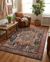 Casablanca Tapestry Collection Area Rug - Fes Rectangle Muted Rust  lifestyle 30