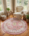 Copenhagen Comfort Collection Area Rug -  Sønderborg Round Rose  lifestyle 48