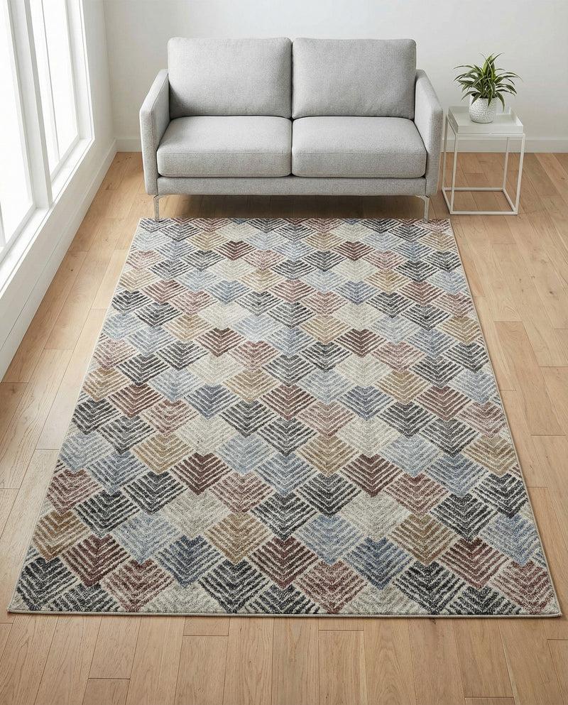 Geo Garden Lattice Collection Area Rug -  Casablanca Rectangle Multi  lifestyle 11