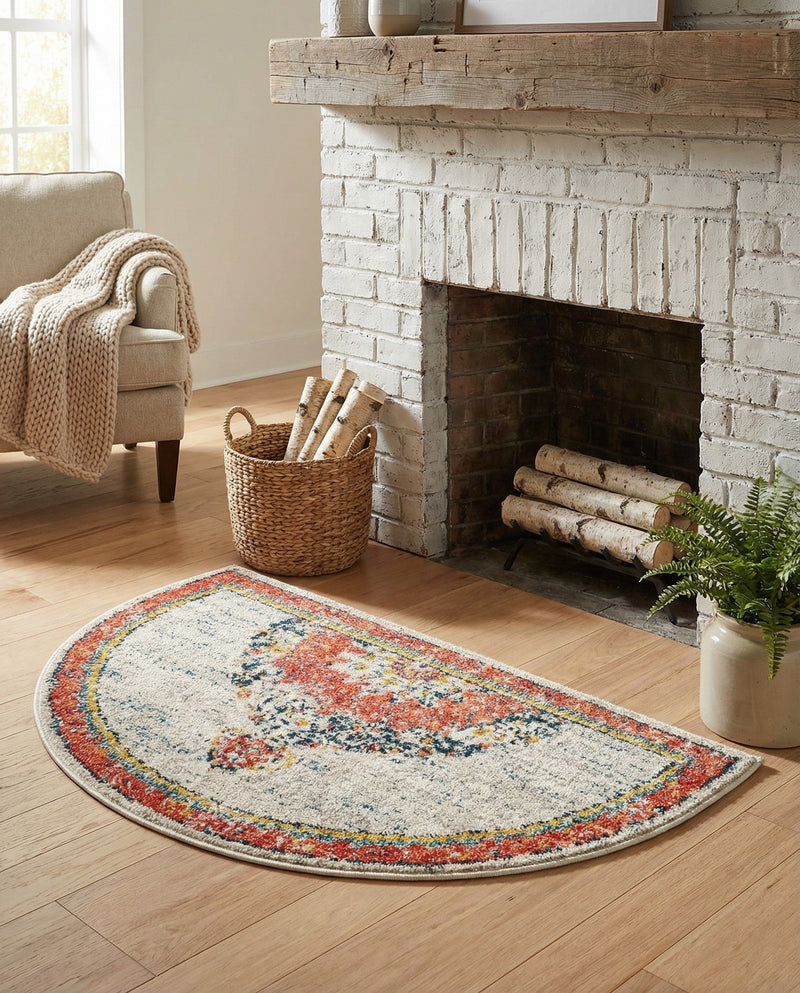 Brighton Terrace Collection Area Rug - Hove (Ivory) Hearth Ivory  lifestyle 36