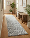 Mediterranean Lattice Collection Area Rug - Santorini (Gray) Runner Gray  lifestyle 58