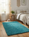 Plush Oasis Collection Area Rug - Serenity (Deep Aqua Blue) Rectangle Deep Aqua Blue  lifestyle 23
