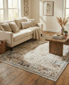 Coastal Manor Collection Area Rug -  Pierpoint Rectangle Blue Cream  lifestyle 3