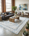 Savannah Elegance Collection Area Rug -  Tybee (Aqua Blue) Rectangle Aqua Blue  lifestyle 4
