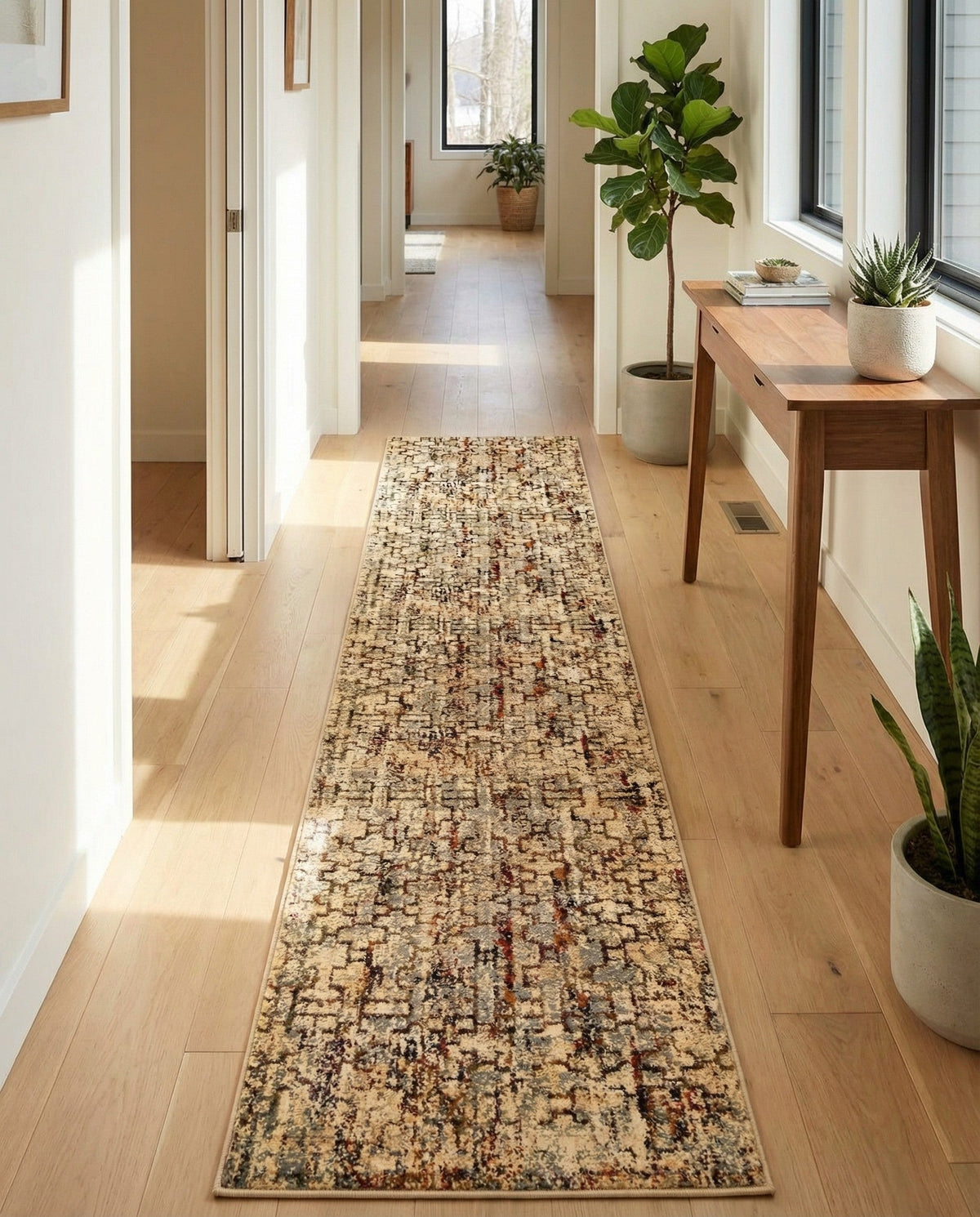 Neptune Elegance Collection Area Rug -  Proteus Runner Beige Cream  lifestyle 102