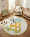 Wonder Tykes Collection Area Rug -  Prismatic Round Ivory  lifestyle 22