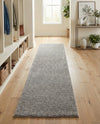 Solid Shag Seaside Collection Area Rug - Azure Cove (Gray) Runner Gray  lifestyle 78