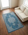Patio Heritage Collection Area Rug -  Charleston (Teal) Rectangle Teal  lifestyle 28